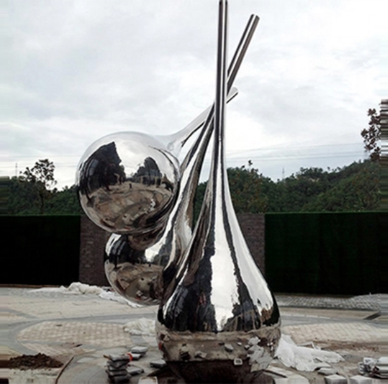 Garden-Landscape-Stainless-Steel-Water-Drop-Sculpture_副本