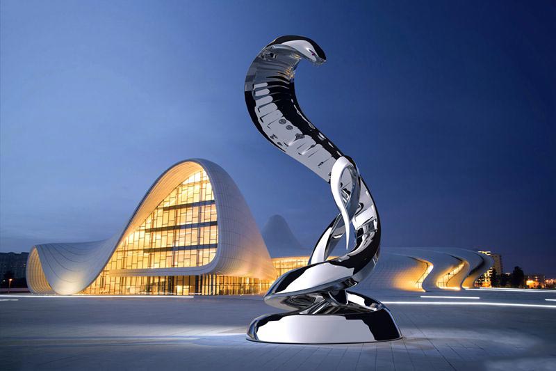 stainless-steel-snake-sculpture