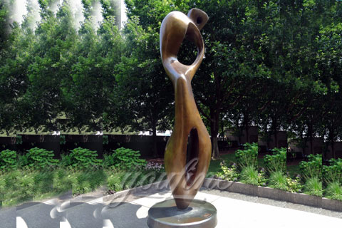 Abstract bronze small garden sculptures