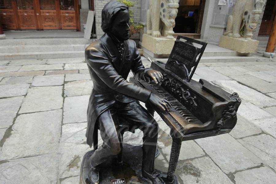 Life Size outdoor Famous Casting Bronze Sculpture with Piano for Sale
