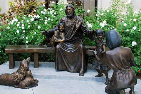 Happy Family design Bronze Sculptures for Garden& Yard Decoration