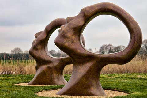 Large Abstract Outdoor Bronze Sculptures for Garden Decoration