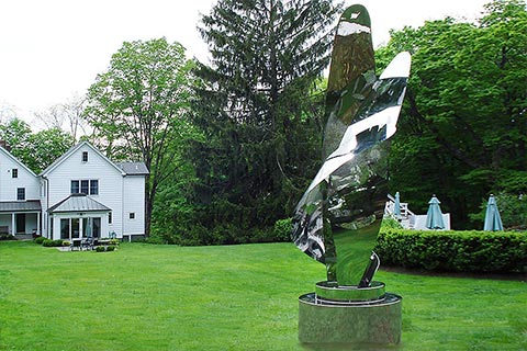 Modern artwork Mirror polished stainless steel sculptures