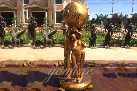 Outdoor Bronze The World Is Yours Statue