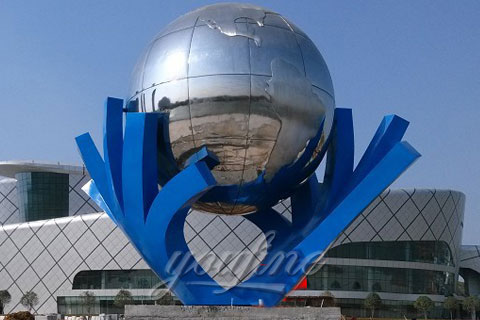 Outdoor Metal Sculpture in Stainless Steel for  Decoration