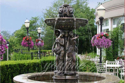 Large outdoor decorations sculptures metal craft bronze fountain